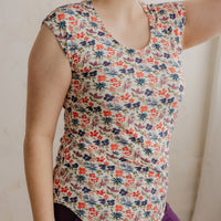 Haut sans manches - floraison