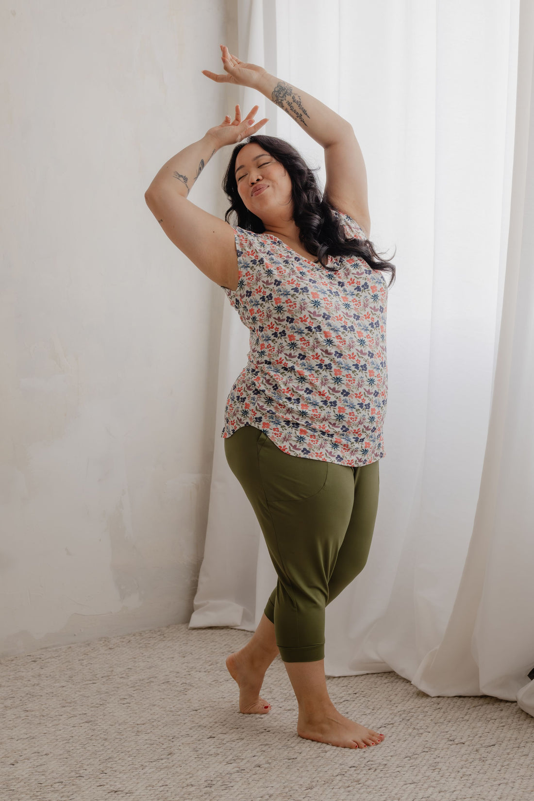 Haut sans manches - floraison