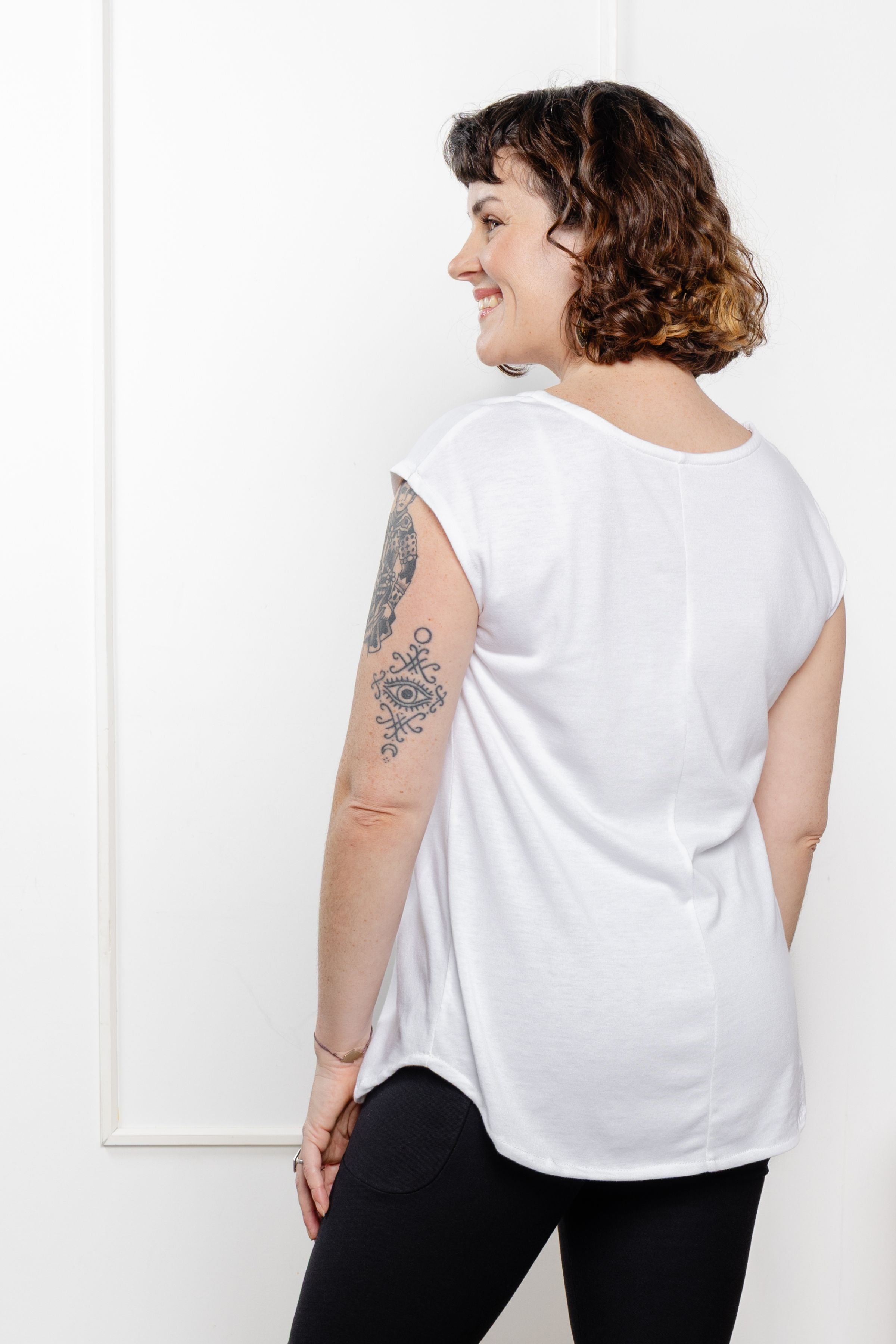 Haut sans manches - blanc doux