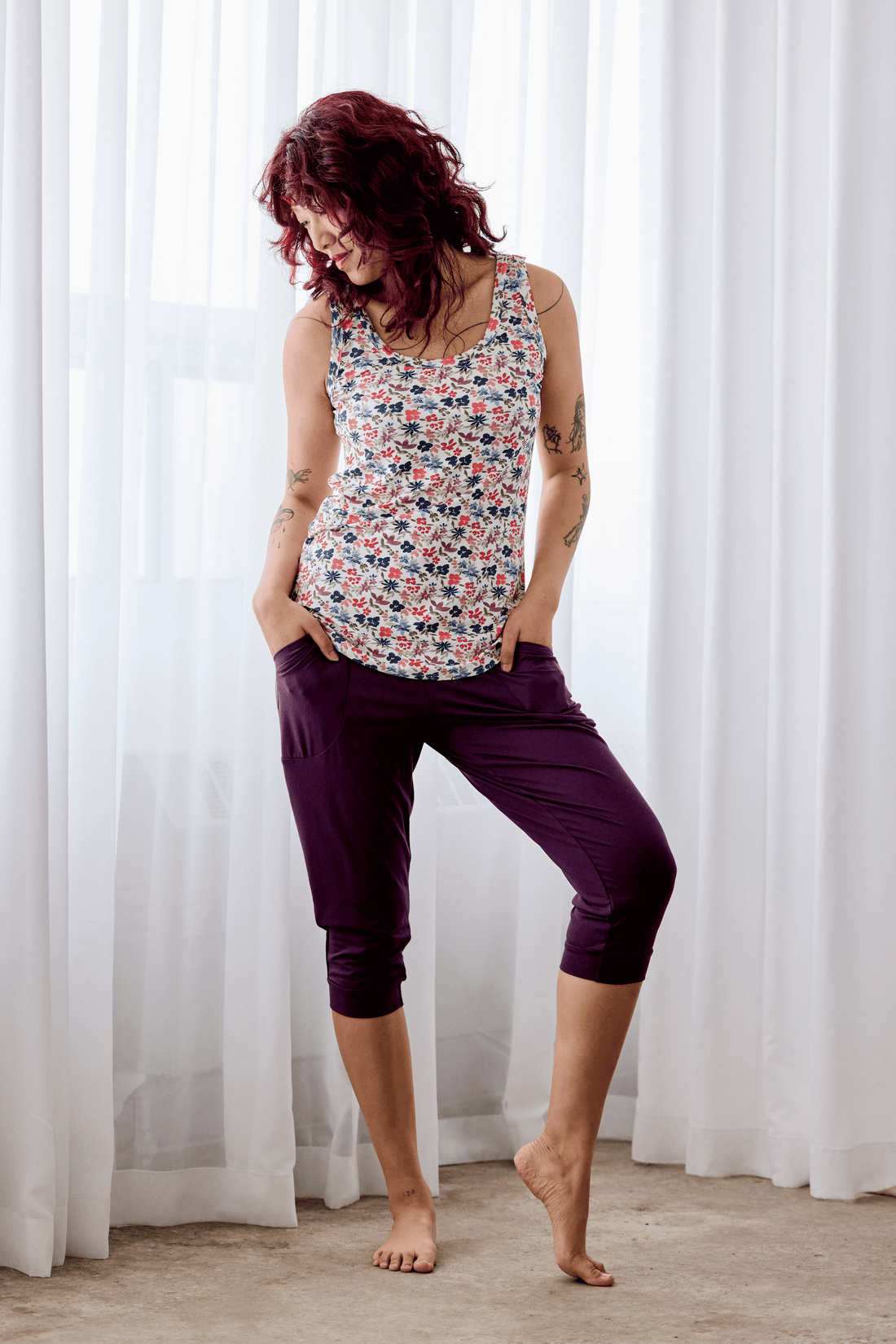 Jogger capri - améthyste