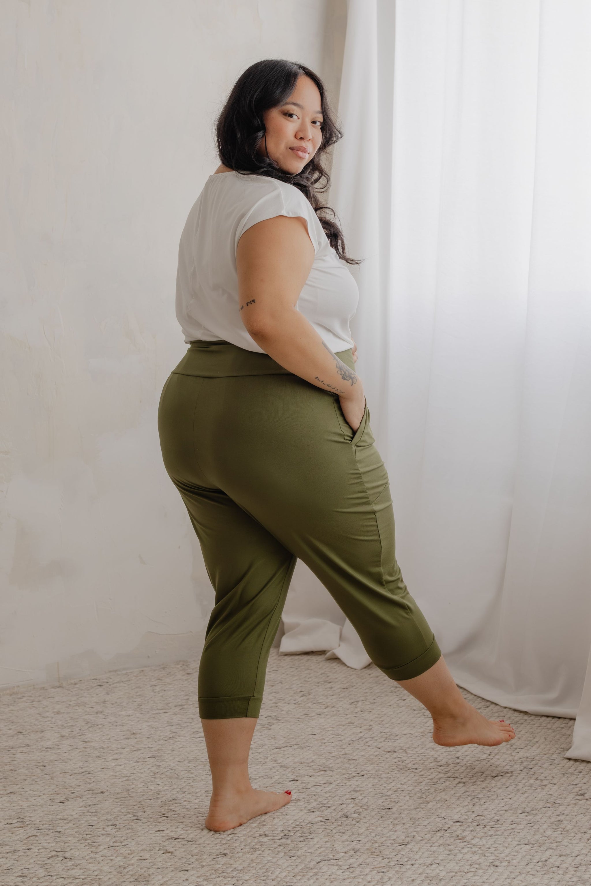 Jogger capri - cactus