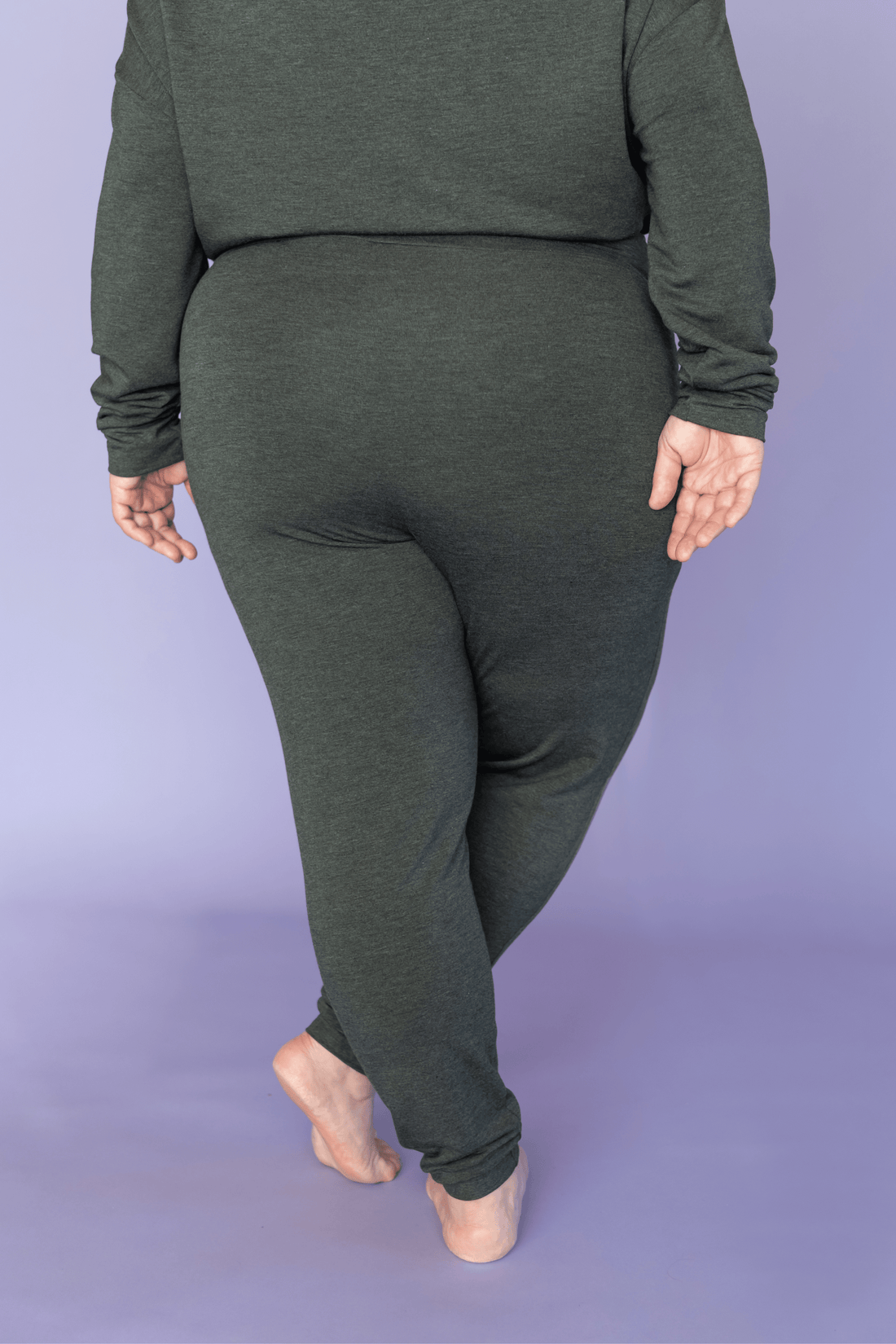 Jogger confort pantalon de détente gris pour femmes doux et moelleux fait au Québec, Canada