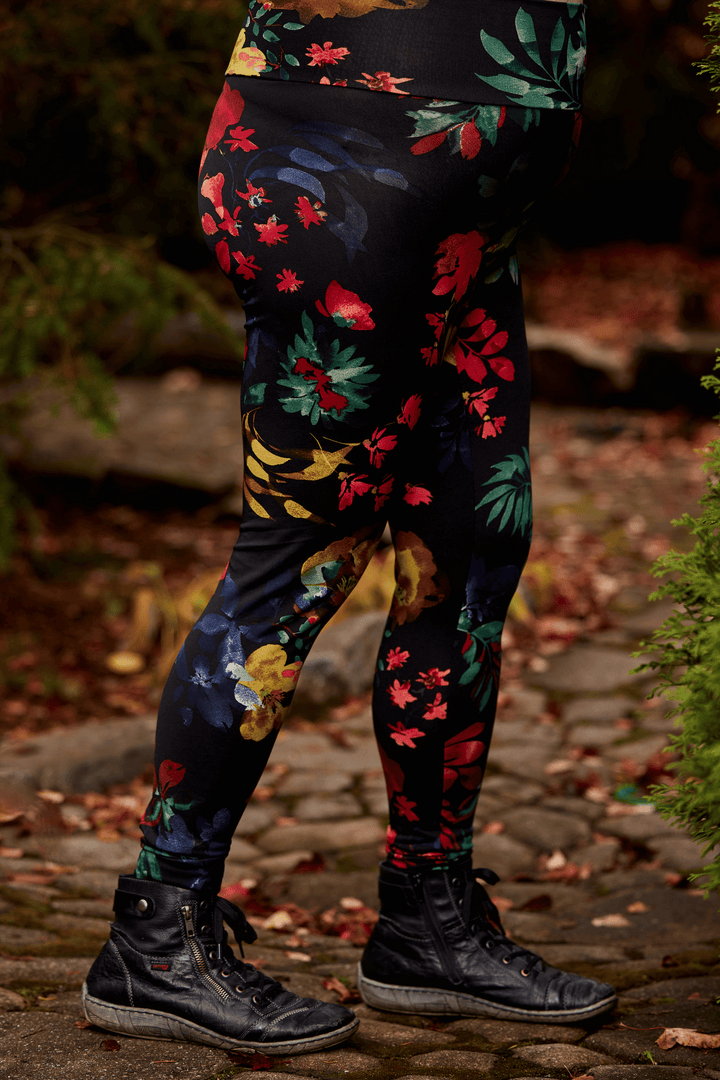 Legging à motifs fleuris, fait au Québec, Canada.