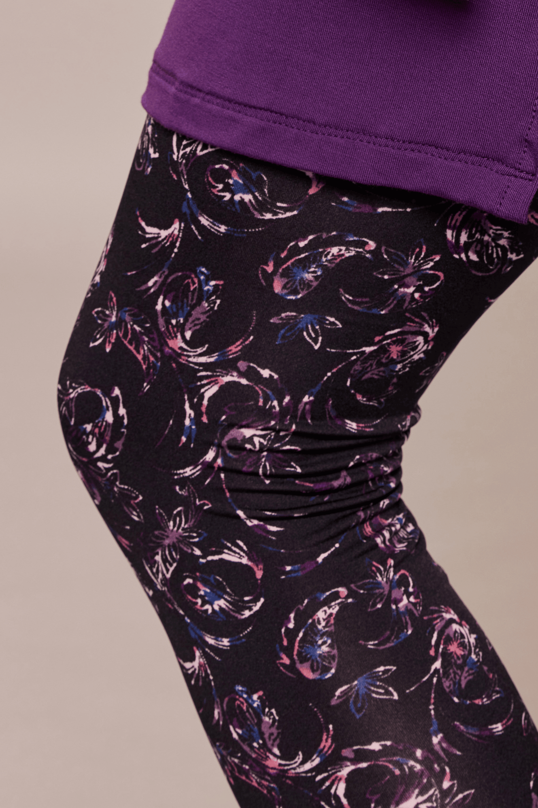 Lululemon purple 2025 floral leggings