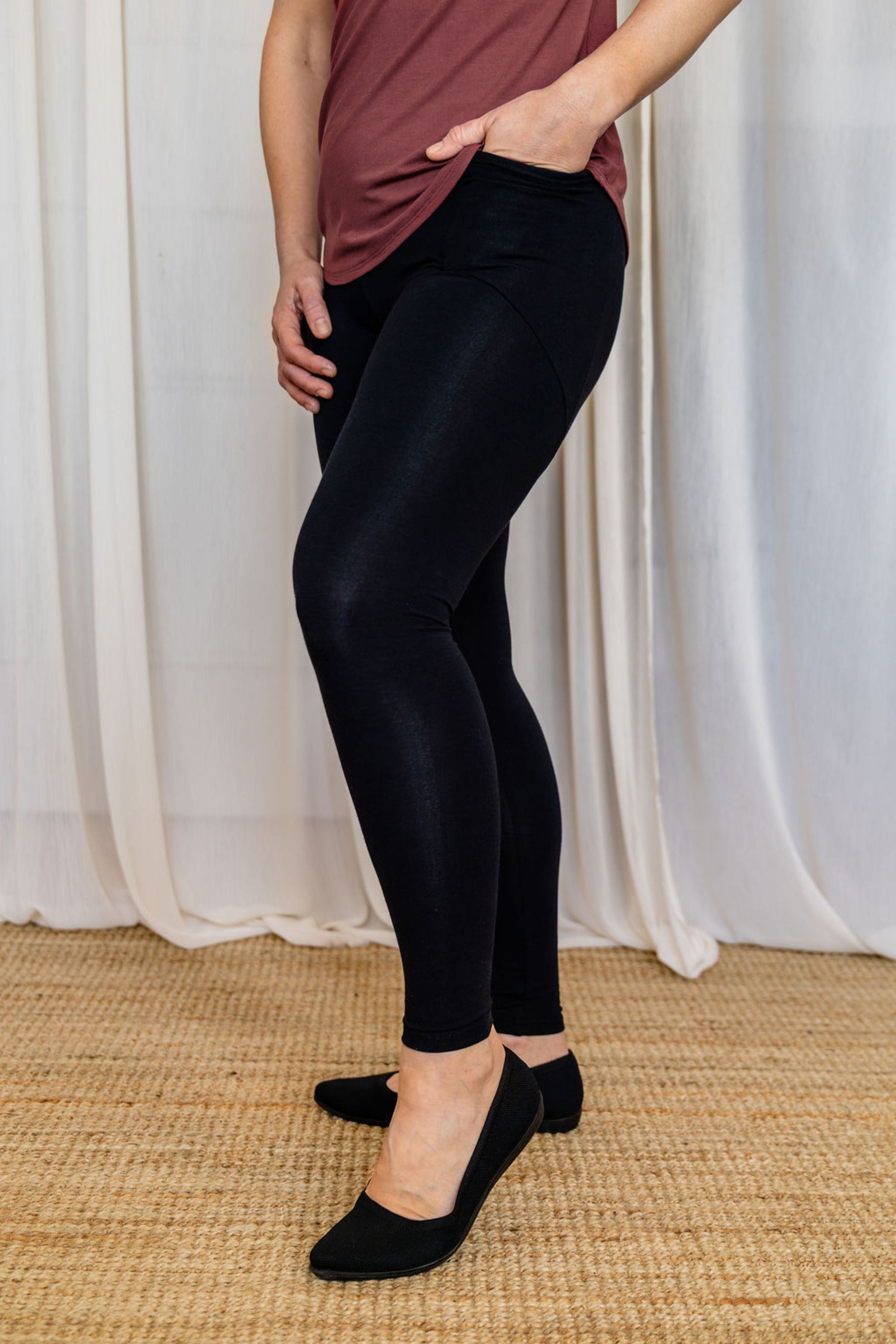Legging naturel - noir