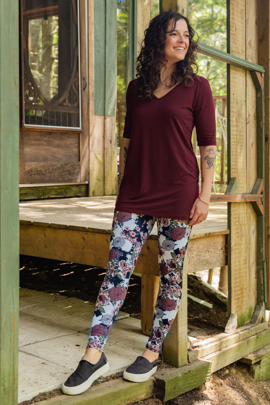 Legging - pivoines