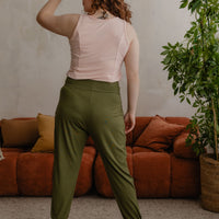 Pantalon ample avec poches - cactus
