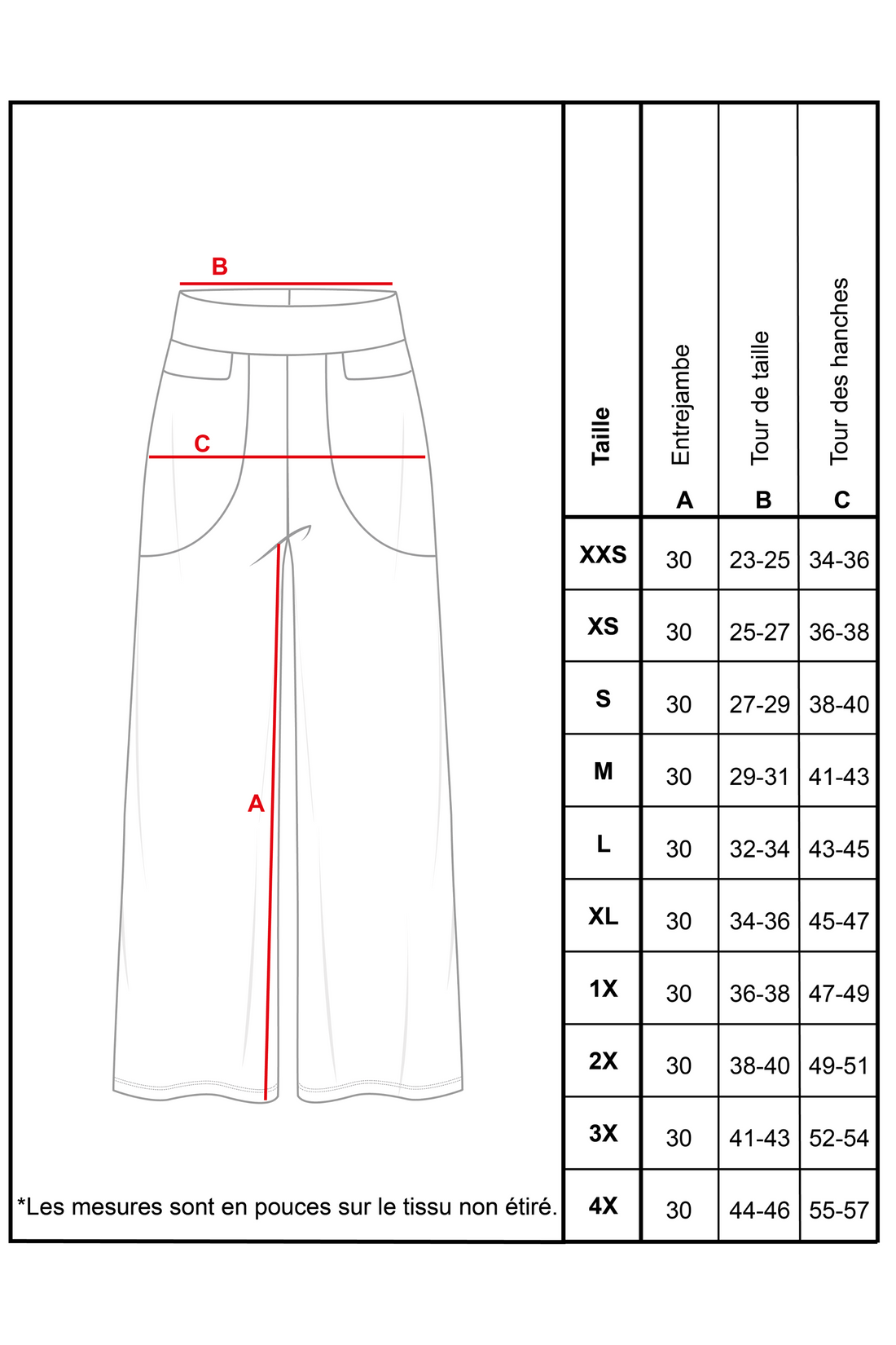 Pantalon habillé avec poches jambe semi-évasée - noir