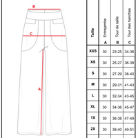 Pantalon habillé avec poches jambe semi-évasée - noir