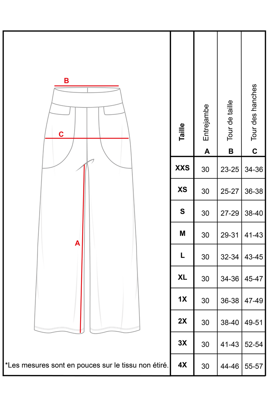 Pantalon habillé avec poches jambe semi-évasée - noir