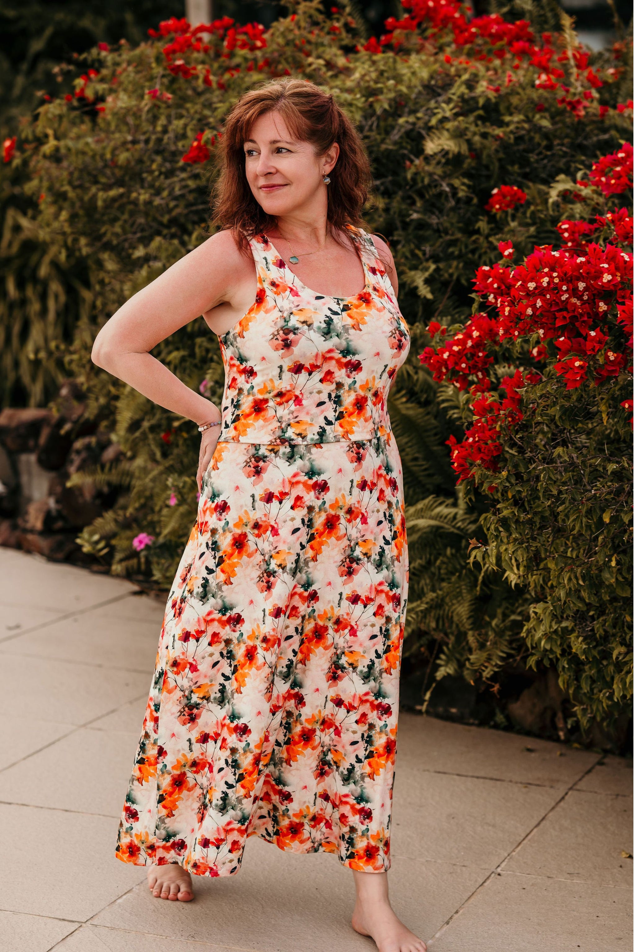 Robe longue dos ouvert - vivacité