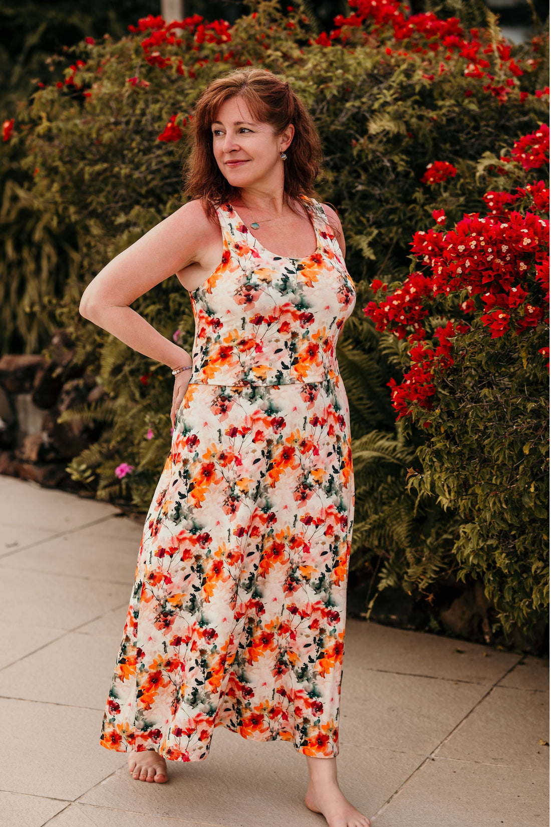 Robe longue dos ouvert - vivacité