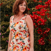 Robe longue dos ouvert - vivacité