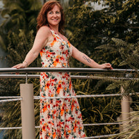 Robe longue dos ouvert - vivacité