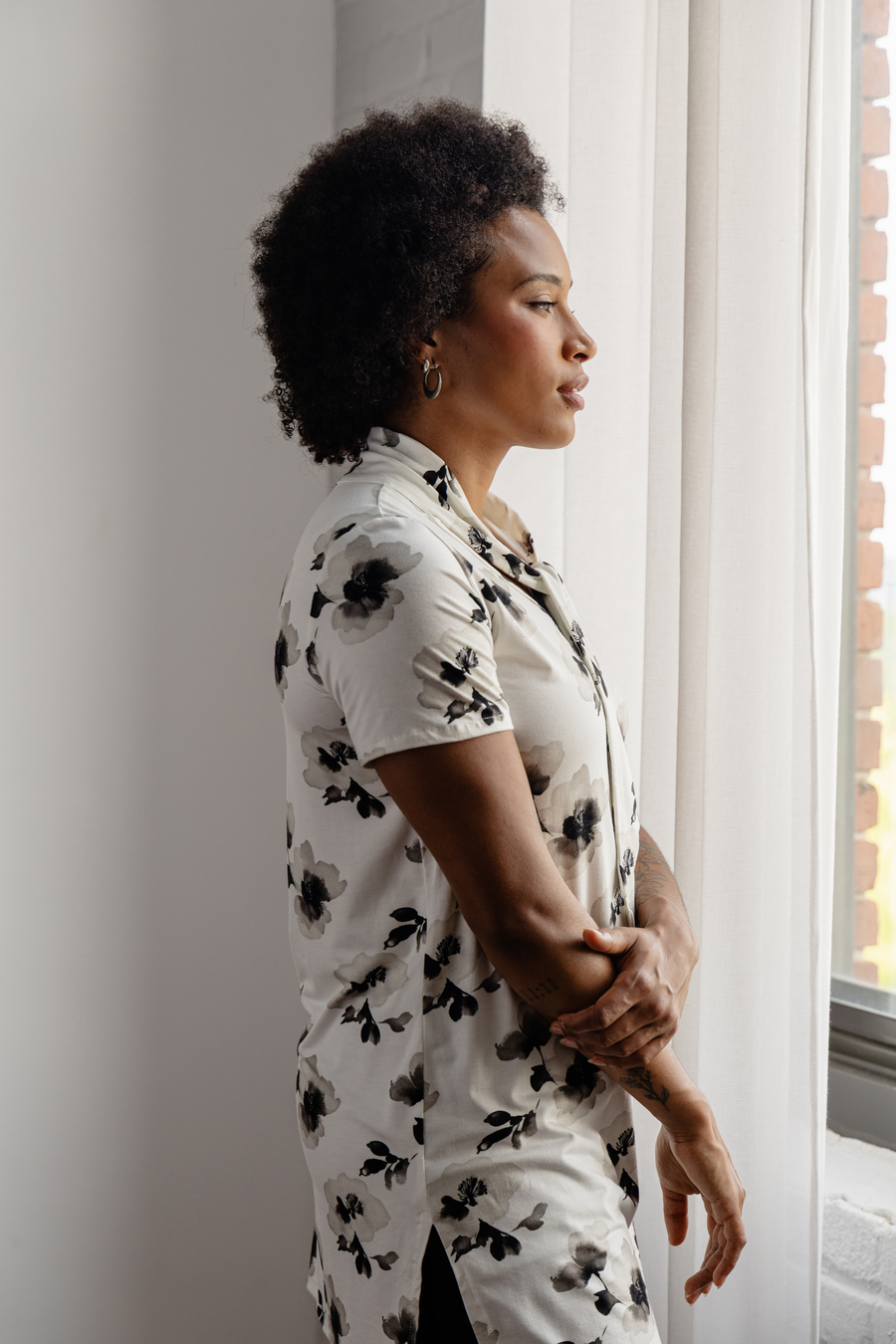 Tunique lavallière - pensées