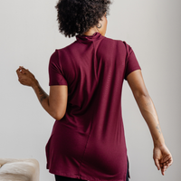 Tunique lavallière - amarante