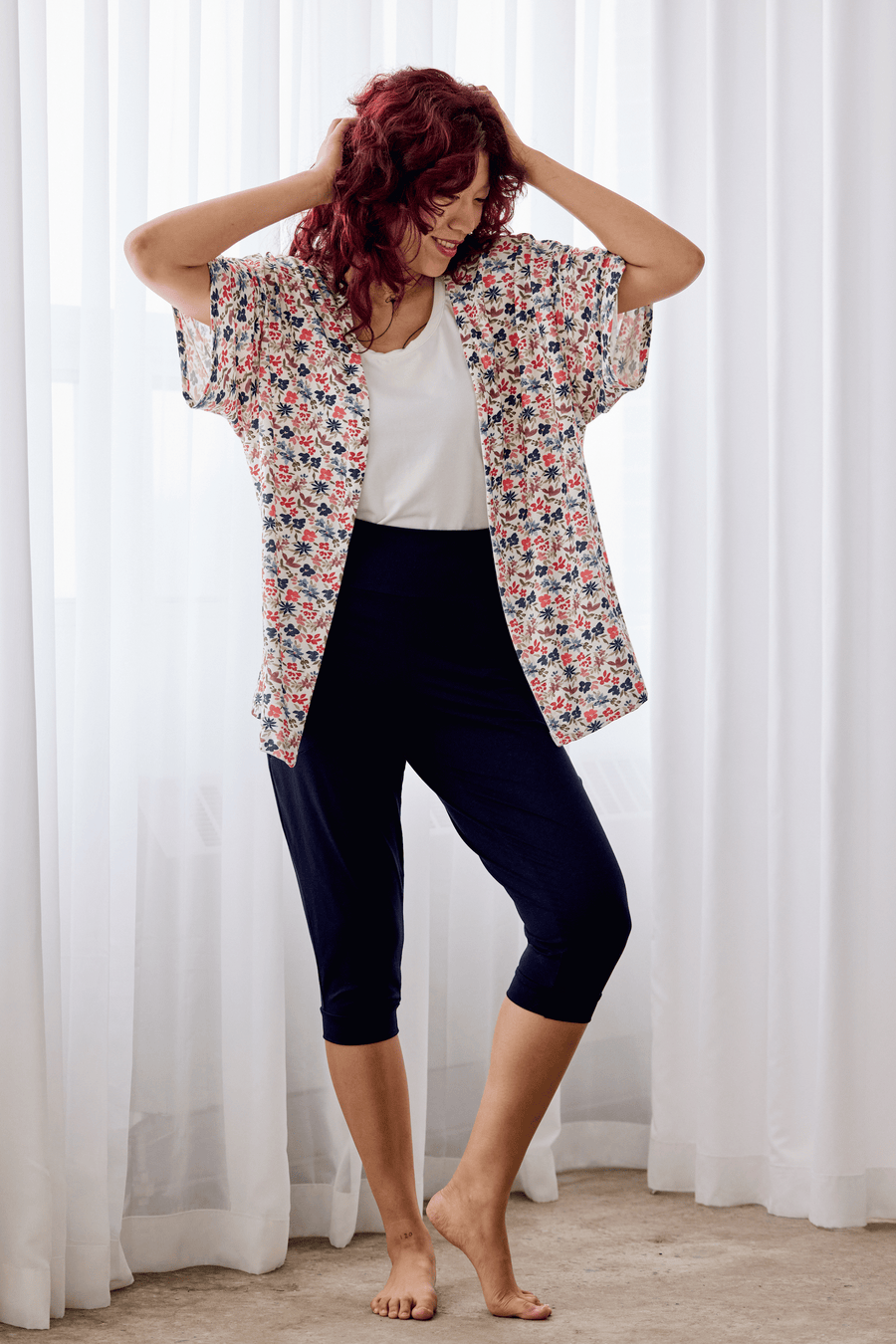 Veste kimono - floraison