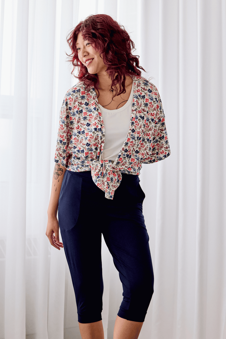 Veste kimono - floraison