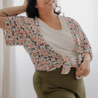 Veste kimono - floraison