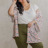 Veste kimono - floraison