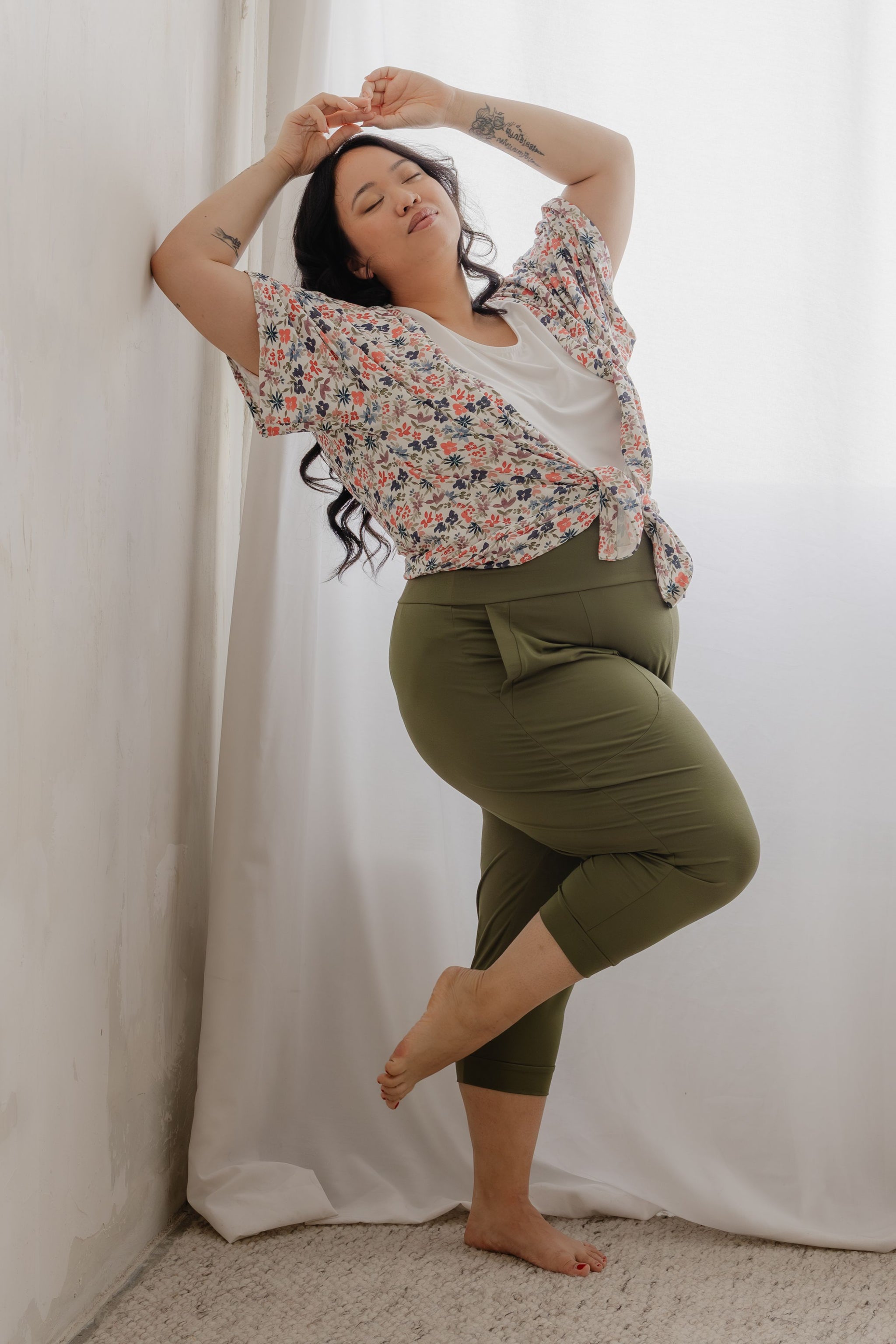 Veste kimono - floraison