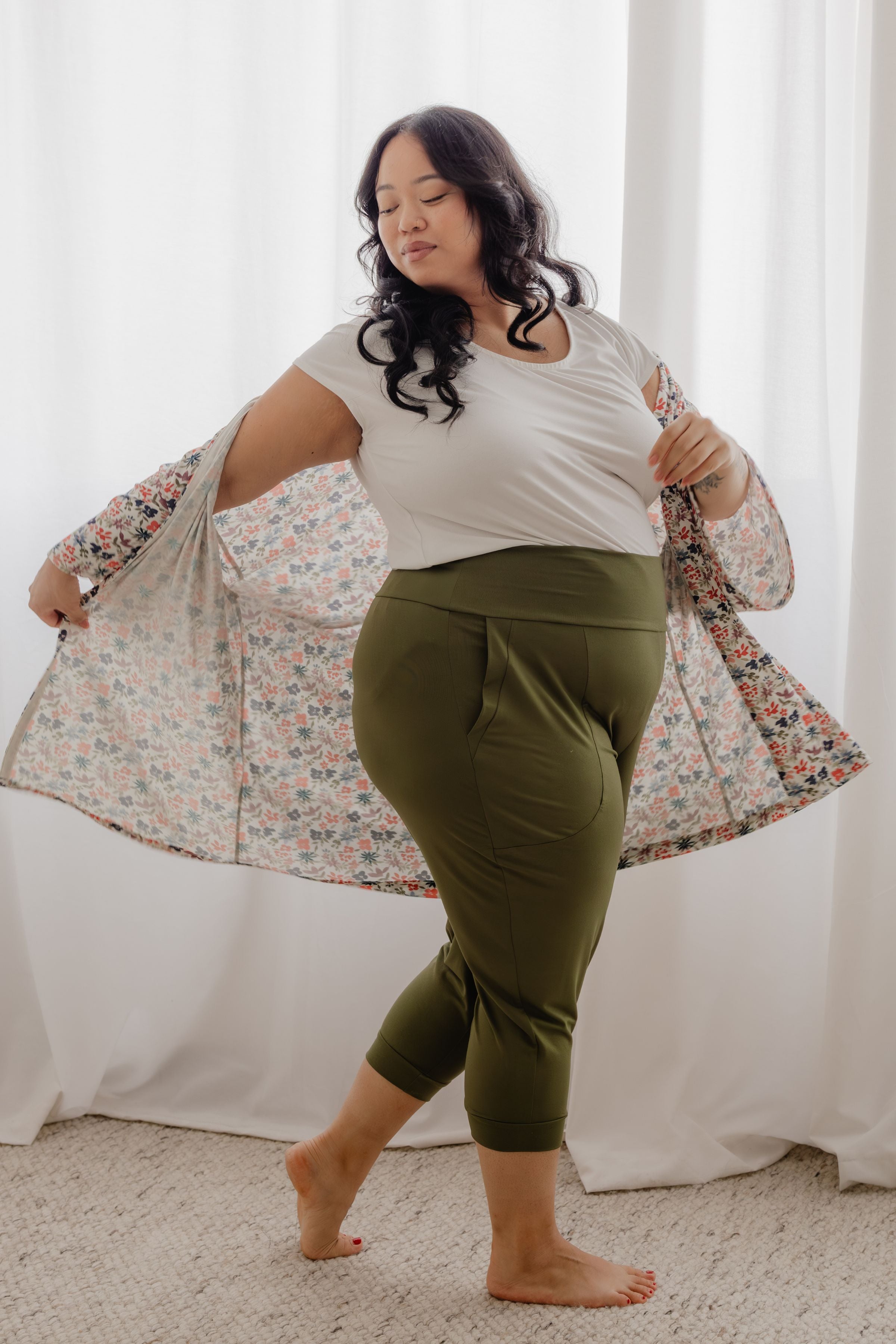 Veste kimono - floraison