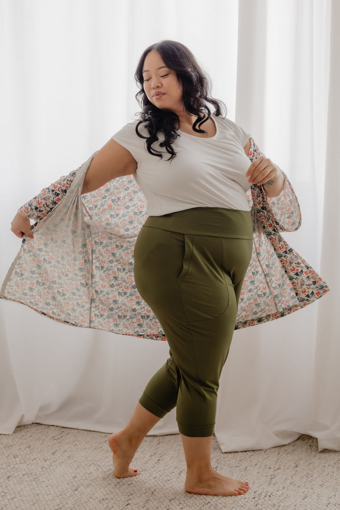 Veste kimono - floraison