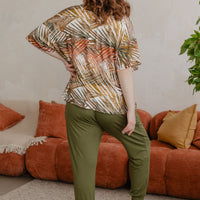 Veste kimono - palmiers