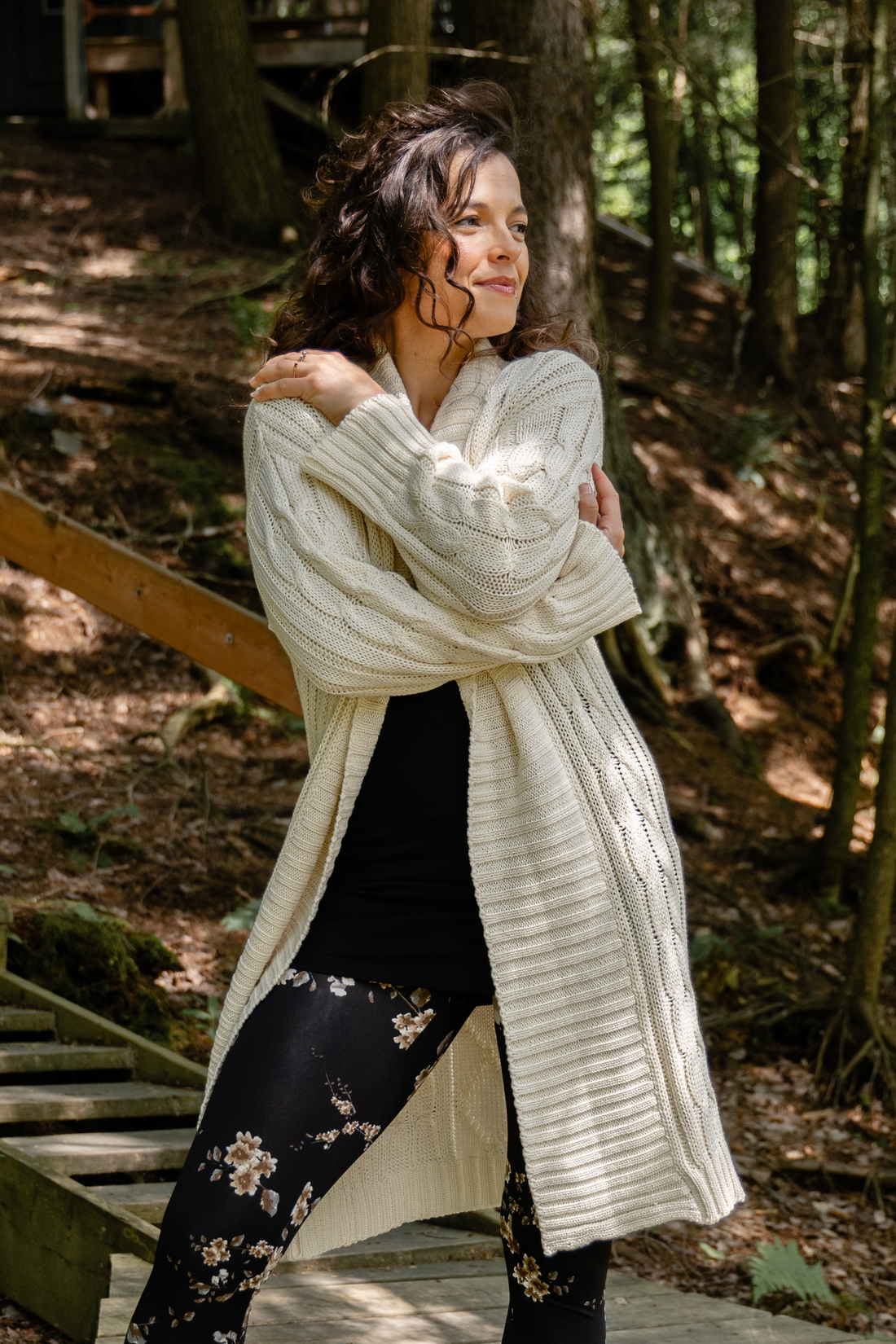PRÉCOMMANDE - Veste réconfortante maille torsadée - crème