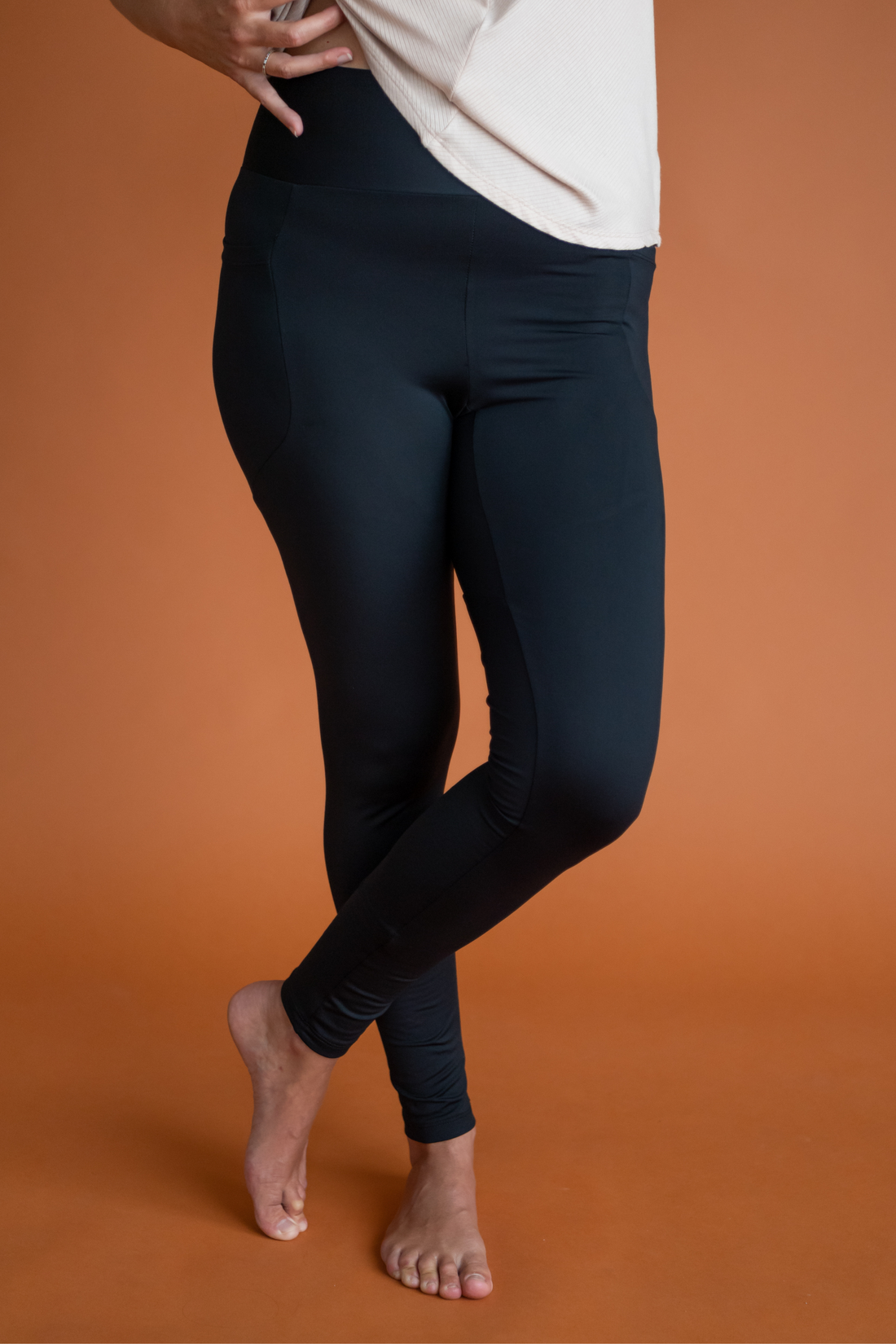 Legging effet polar noir